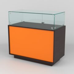 Прилавок СИМВОЛ №2-1, Дуб Венге-Оранжевый