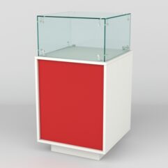 Прилавок СИМВОЛ №2-450-1, Белый-Красный