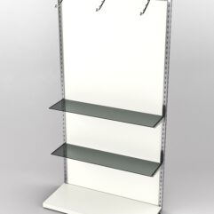 Пристенная торговая система Bazic №6А с задней стенкой (1200мм), Белый