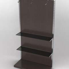 Пристенная торговая система Bazic №6А с задней стенкой (1200мм), Дуб Венге