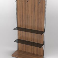 Пристенная торговая система Bazic №6А с задней стенкой (1200мм), Орех