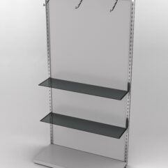 Пристенная торговая система Bazic №6А с задней стенкой (1200мм), Серый