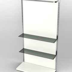 Пристенная торговая система Bazic №7А с задней стенкой (1200мм), Белый