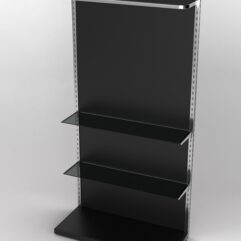 Пристенная торговая система Bazic №7А с задней стенкой (1200мм), Черный