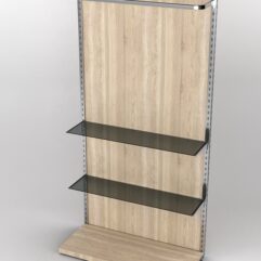 Пристенная торговая система Bazic №7А с задней стенкой (1200мм), Дуб Сонома