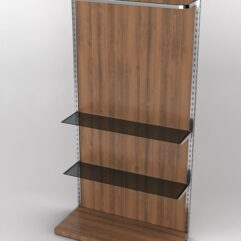 Пристенная торговая система Bazic №7А с задней стенкой (1200мм), Орех