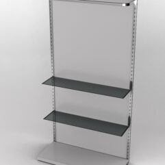 Пристенная торговая система Bazic №7А с задней стенкой (1200мм), Серый