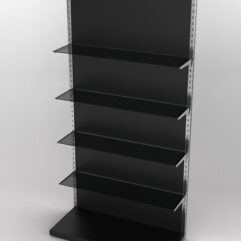 Пристенная торговая система Bazic №9А с задней стенкой (1200мм), Черный