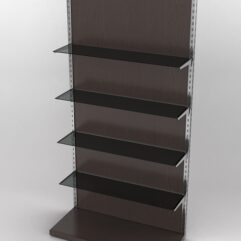 Пристенная торговая система Bazic №9А с задней стенкой (1200мм), Дуб Венге