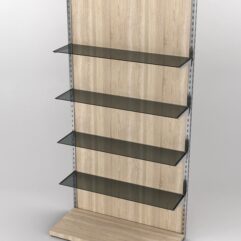 Пристенная торговая система Bazic №9А с задней стенкой (1200мм), Дуб Сонома