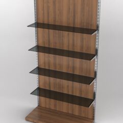 Пристенная торговая система Bazic №9А с задней стенкой (1200мм), Орех