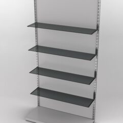 Пристенная торговая система Bazic №9А с задней стенкой (1200мм), Серый