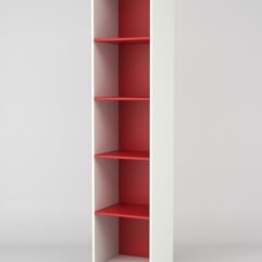 Стеллаж СИМВОЛ №2, Белый-Красный