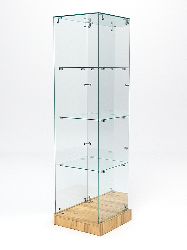 Витрина стеклянная ИСТРА ХИТ ПРОДАЖ №4 (без дверки, задняя стенка - зеркало), Дуб Золотистый