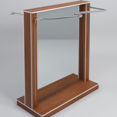 Гондола ФАВОРИТ №12В с зеркалом, Орех, кромка белая