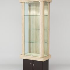 Витрина ЭЛИТА №7-1 (задняя стенка - ДСП), Дуб Сонома-Дуб Венге