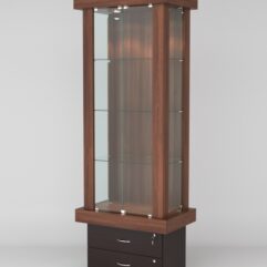 Витрина ЭЛИТА №7-2 (задняя стенка - ДСП), Орех-Дуб Венге