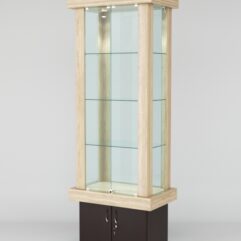 Витрина ЭЛИТА №8-1 (задняя стенка - стекло), Дуб Сонома-Дуб Венге