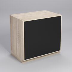 Прилавок ТОРГОВЫЙ №1-ДП, Дуб Сонома, фасад черный