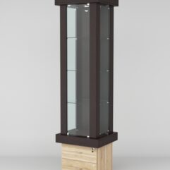 Витрина ЭЛИТА №10-2 (задняя стенка - ДСП), Дуб Венге-Дуб Сонома