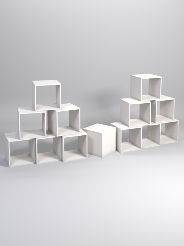 Комплект демонстрационных кубов №5, Белый