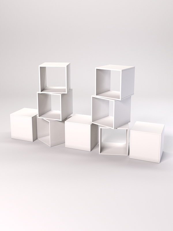 Комплект демонстрационных кубов №7, Белый