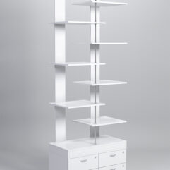 Стеллаж Куб №6 с тумбой Т-19, Белый