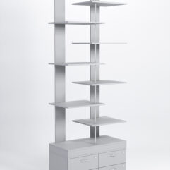 Стеллаж Куб №6 с тумбой Т-19, Серый