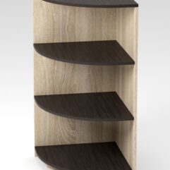 Стеллаж угловой детский №1, Дуб Сонома и Дуб Венге