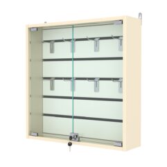 Витрина настенная №1-1Б с экономпанелью, без полок, Крем Вайс