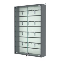 Витрина настенная №2-1Б с экономпанелью, без полок, Темно-Серый