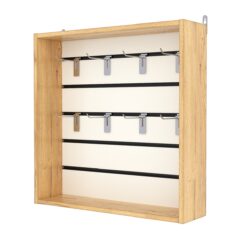 Витрина настенная №1-1В с экономпанелью, без полок, Дуб Золотистый