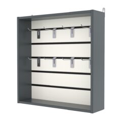 Витрина настенная №1-1В с экономпанелью, без полок, Темно-Серый