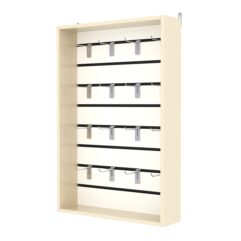 Витрина настенная №2-1В с экономпанелью, без полок, Крем Вайс