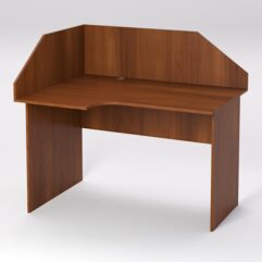 Стол эргономичный офисный СЭ-15 (левосторонний) с экраном, Орех