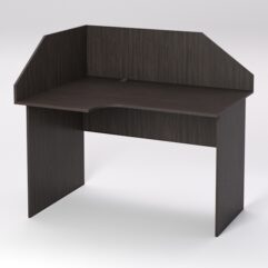 Стол эргономичный офисный СЭ-15 (левосторонний) с экраном, Дуб Венге