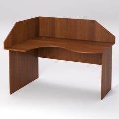 Стол эргономичный офисный СЭ-13 (левосторонний) с экраном, Орех