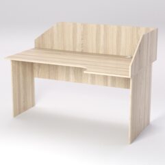Стол эргономичный офисный СЭ-18 (правосторонний) с экраном, Дуб Сонома