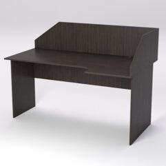 Стол эргономичный офисный СЭ-18 (правосторонний) с экраном, Дуб Венге