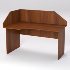 Стол эргономичный офисный СЭ-19 (левосторонний) с экраном, Орех