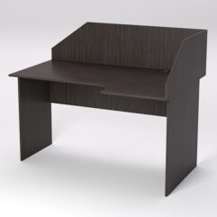 Стол эргономичный офисный СЭ-20 (правосторонний) с экраном, Дуб Венге