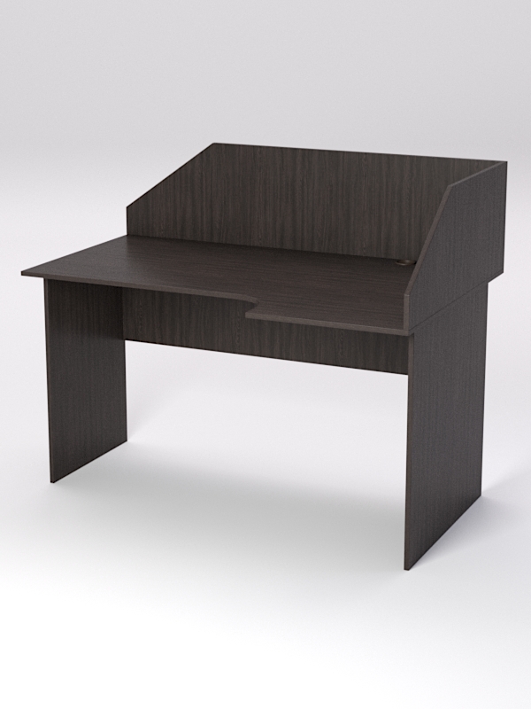 Стол эргономичный офисный СЭ-20 (правосторонний) с экраном, Дуб Венге