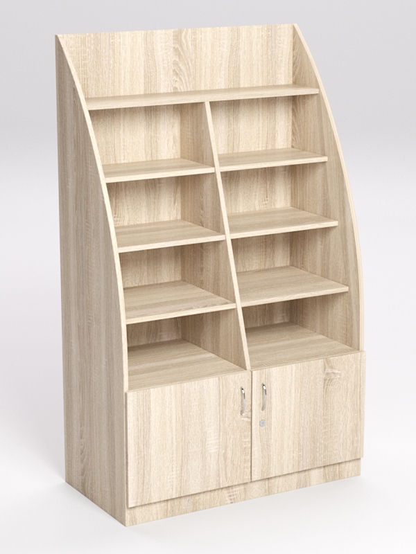 Стеллаж Лотос №2 прямой, Дуб Сонома
