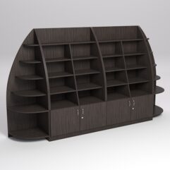 Комплект стеллажей Лотос №2 (пристенный), Дуб Венге