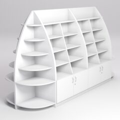 Комплект стеллажей Лотос №2 (островной), Белый