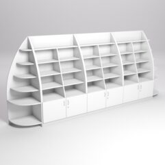 Комплект стеллажей Лотос №3 (пристенный), Белый