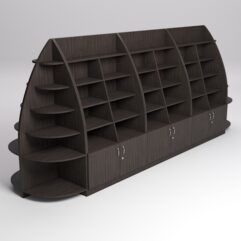 Комплект стеллажей Лотос №3 (островной), Дуб Венге