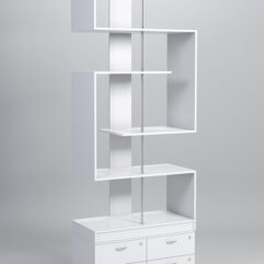 Стеллаж Куб №4 с тумбой Т-19, Белый