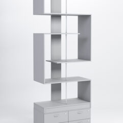 Стеллаж Куб №4 с тумбой Т-19, Серый