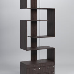 Стеллаж Куб №4 с тумбой Т-19, Дуб Венге